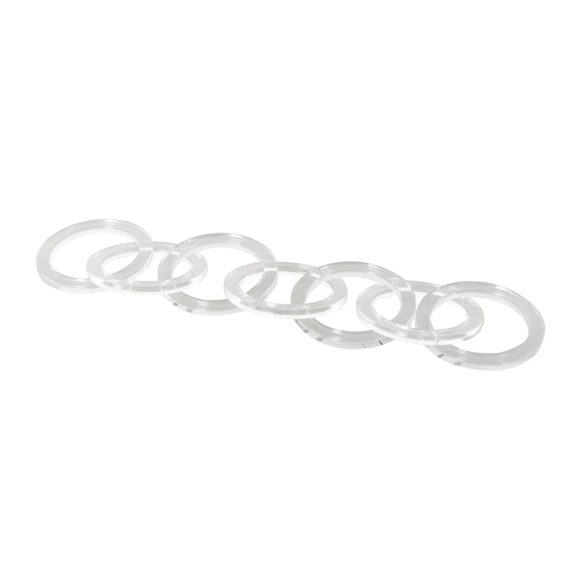 21" Clear Acrylic Plastic Chain Circular Link Sculpture